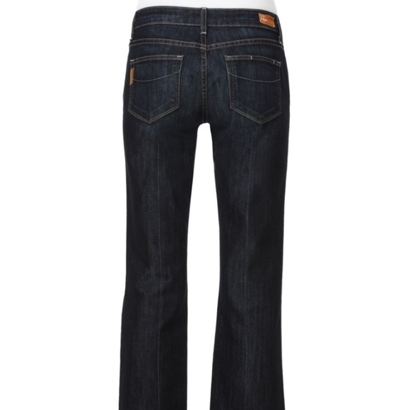 PAIGE Bootcut Dark Blue Wash Jeans. - Picture 8 of 10